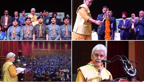 'Lieutenant Governor presents J&K Bharat Scouts & Guides Rajya Puraskar Certificates to Scouts & Guides, Rovers and Rangers'